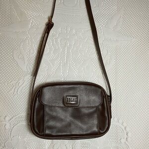 Liz Claiborne‎ Dark Brown Leather Messenger Bag